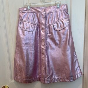 No.6 Store beautiful pink metallic skirt made in USA